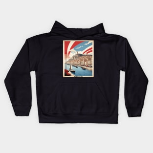 Marseille France Vintage Travel Poster Tourism Kids Hoodie